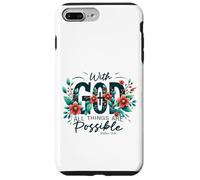 con Dios Todas Las Cosas Son posibles Evangelio bíblico Carcasa para iPhone 7 Plus/8 Plus