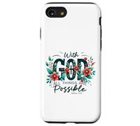 con Dios Todas Las Cosas Son posibles Evangelio bíblico Carcasa para iPhone SE (2020) / 7/8