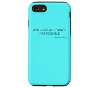 con Dios Todas Las Cosas Son Posibles Mínimo Dicho Cristiano Carcasa para iPhone SE (2020) / 7/8