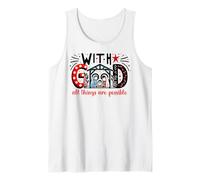 con Dios Todas Las Cosas Son posibles Navidad Natividad Amor Camiseta sin Mangas
