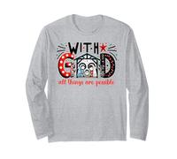 con Dios Todas Las Cosas Son posibles Navidad Natividad Amor Manga Larga