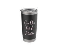 Con Dios Todo Es Posible Biblia Cristiana Mujer Amor Español Vaso térmico de acero inoxidable de doble pared