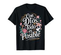 Con Dios Todo Es Posible Camiseta para pastores o ministros Camiseta