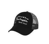 con Dios Todo Es Posible Mateo 19:27 Hombre Mujer Snapback Cap Protección UV Gorras Hip Hop Suave Gorra Trucker para Golf Deporte Aire Libre