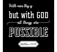 con Dios todo es posible Pegatinas de tallado fino 54.6x54.9cm Personalización personalizada Blanco