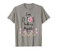 con Dios Todo es Posible Shirt Christian Spanish for Womens Camiseta