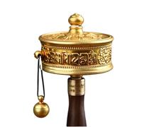 con el transductor budista, Rueda de oración de mano de cobre con budista tibetano Verdad de seis caracteres Escrituras de Buda premium Dispositivo de Dharma tibetano Rueda de oración