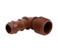 Cofan Conector en codo rosca macho Ø16 mm / 1/2" Marrón Max Segur. 100 unidades