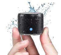 Con Estuche de Transporte, EWA A106 Pro Mini Altavoz portátil Bluetooth Ducha Inalámbrico Extra Bass, Impermeable IP67, con 12 Horas de Reproducción Perfecto para Senderismo Playa y Viajes (Negro)