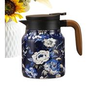 con filtro incorporado, diseño retro con mango ergonómico, isotérmica con flores que integra un colador, para casa, oficina, cocina, camping restaurante, regalos