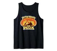 con ganas de Comer Pizza, Retro, Amante de la Pizza de los 70 Camiseta sin Mangas