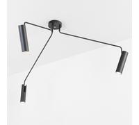 Con Giro , Girable Lámpara de Techo En Spotform Negro 3xGU 10 Foco Focos