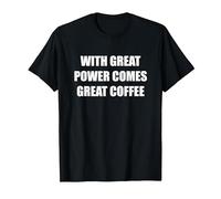con Gran Poder Viene un Gran café Camiseta, Hombre, Negro, XL