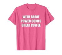 con Gran Poder Viene un Gran café Camiseta, Hombre, Rosa Jaspeado, XL