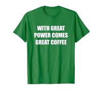 con Gran Poder Viene un Gran café Camiseta, Hombre, Verde Kelly, XXL