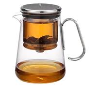 con infusor - con infusor - para té suelto, de vidrio de borosilicato, ollas con infusor, tapón de té magnético, con colador y tapa, filtro de resistente al calor