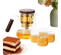 con Infusor de, con Colador - de vidrio con de agua, con 4 tazas - de vidrio transparente con infusor de para el salón de de la empresa doméstica