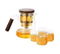 con Infusor de Té, con Colador - de vidrio con separación de agua con boquilla sin, infusor de té de vidrio,con filtro resistente al calor, de para salón de té de empresa doméstica