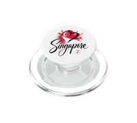 con la Bandera en Forma de corazón «I Love Singapore Travel», Orgullo del sudeste asiático PopSockets PopGrip para MagSafe