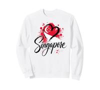 con la Bandera en Forma de corazón «I Love Singapore Travel», Orgullo del sudeste asiático Sudadera