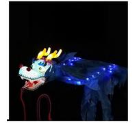 con la Cinta del dragón, Cintas de Baile dragón POI LED con Cabeza , Gimnasia, malabarismo, Accesorio Escenario , 8m/10m(10 M (33 Ft))