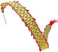 con la Cinta del dragón, Dragon Dance Ribbon Arte de Juego for Padres e Hijos un Solo Lado Multicolor 8 m / 26,2 pies(Yellow)