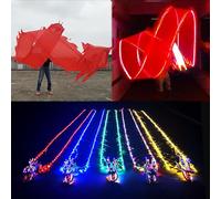 con la Cinta del dragón, LED Dragón POI Multicolor 8-10m(Red,8 m (26 ft))
