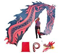 con la Cinta del dragón, Streamer de Cinta giratoria Dragon POI for Baile, Fitness, malabarismo, 8-10M(10 M (33 Ft))