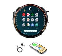 【Con luz atmosférica de coche】 Radio de coche portátil inalámbrica Carplay y Android Auto, 12 pulgadas, radio táctil con sistema dual GPS NAVI WiFi BT para BMW Mini Clubman F54 Cooper D S ALL4 JCW One