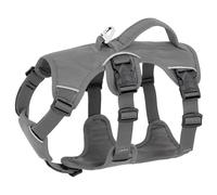 con Mango Sin Tirar Labrador Arneses De Bulldog Francés Bulldog Chaleco Nylon Ajustable Al Aire Libre Reflectante Impermeable Arnés De Entrenamiento para Caminar para Caminar para Caminar,Gris,L