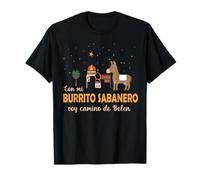 con mi Burrito sabanero Divertido Español Feliz Navidad Camiseta