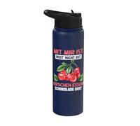 Con mí es hoy ´ nicht gut Kirschen Essen! El chocolate va Stainless Steel Insulated Water Bottle