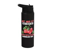 Con mí es hoy ´ nicht gut Kirschen Essen! El chocolate va Stainless Steel Insulated Water Bottle