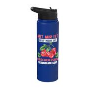 Con mí es hoy ´ nicht gut Kirschen Essen! El chocolate va Stainless Steel Insulated Water Bottle