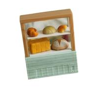 Con modelo de pan para accesorios de Dollhouses Compact Display Rack con diseño de muebles en miniatura sostenibles