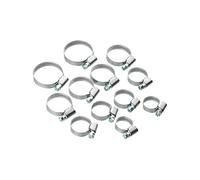 CON:P Juego de 12 abrazaderas de manguera - Diferentes anchos de sujeción 12 - 20 mm, 16 - 25 mm, 20 - 32 mm y 25 - 40 mm - de acero inoxidable/abrazadera de manguera/fijación / SA166