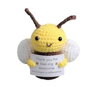 con papel de inspiración - lana de punto | Abeja | positivo para animales | Honeybee de bolsillo | Destino de escritorios Accesorios decoración | Soporte divertido decoración
