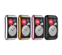 Con protector de pantalla ultrafino, compatible con Huawei Watch Fit/Fit New/Fit Special Edition, funda de TPU integral para Huawei Fit accesorios (4 unidades)