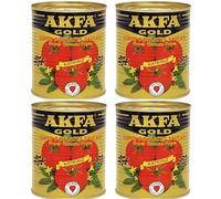 Con Pufai Grocery, pasta de tomate Akfa Gold 850 gramos x 4 unidades