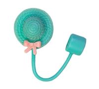con punta de pajita a prueba de polvo, cubiertas de silicona con forma de sombrero, accesorios duraderos reutilizables de repuesto