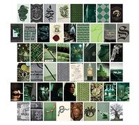 CON*QUEST Conquest Journals - Collage de pared de Harry Potter Slytherin, 50 imágenes oficiales únicas de 4 x 6 del mundo mágico impresas en cartulina de calidad, acabado mate