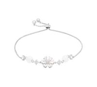 Con rodonita Amantes Joyería y plata ajustable delicado cúbico pétalos pulseras delgada elegante delicada cadena de tobillo joyería para mujer mamá fiesta junco plateado 2 pulsera conjuntos joyas