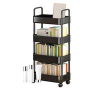 con Ruedas, con Ruedas | Carrito de Cocina - Carrito organizativo con Ruedas de 3/4 Niveles con asa y Ruedas, de Almacenamiento Multifuncional para Cocina salón