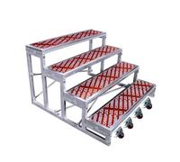 con Ruedas Tarimas para Coro, Antideslizantes Tarimas para Coro con Ruedas, Escuela Iglesia Teatro Sala De Conciertos Foto De Grupo Podio para Orador Escalera Soporte(128x120x80cm)