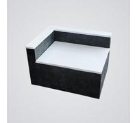 CON SABOR A HUMO FUEGO Y HUMO Sofá Modular de Exterior Luanda, Polímero de Alta Densidad, Impermeable, Modular Izquierda, 28,5 kg