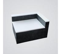 CON SABOR A HUMO FUEGO Y HUMO Sofá Modular Luanda, Diseño Exterior, Polímero Alta Densidad, Modular Derecha, Impermeable, Montaje Sin Herramientas, 28,5 kg