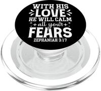 con Su Amor Calmará Todos Tus Miedos - Sofonías 3:17 PopSockets PopGrip para MagSafe