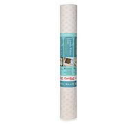 Con-Tact Brand Luxury - Forro de Tela de Lujo, Forro no Adhesivo para cajones y estantes, Forro Protector Multifuncional, 18 Pulgadas x 4 pies, Color Gris pálido Savoire, Paquete de 1 Rollo