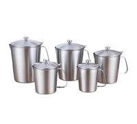 Con tapa, 500 ml/700 ml/1000 ml/1500 ml/2000 ml, escala medidora de acero inoxidable 304, cilindro graduado, cuchara for hornear té y leche.(1500ml)