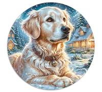 con Tema De Labrador Retriever Un Rompecabezas Redondo De 1000-piezas De Pet Dog Domésticos Adecuado para Adultos Y Niños. Relajar La Mente Ejercitar La Memoria | 1000pcs (67.5x67.5cm)